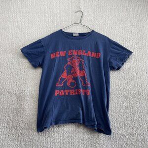 Y2K New England Patriots Graphic Tee T-Shirt NFL Budweiser Football Sz L *